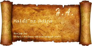 Halász Adina névjegykártya