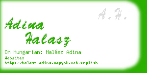 adina halasz business card